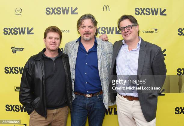 Cinematographer Todd McMullen and co-Directors Alex Smith and Andrew J. Smith attend the "Walking Out" premiere during 2017 SXSW Conference and...
