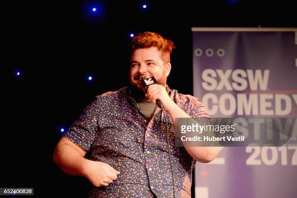 Actor Jon Gabrus performs onstage at Comedy Bang Bang during the 2017 SXSW Conference and Festivals at Esther's Follies on March 12, 2017 in Austin,...