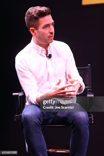 Charles Thorp speaks onstage during the Breakthrough panel on cyberterror at the "Nat Geo Further Base Camp" At SXSW 2017 - Day 3 on March 12, 2017...