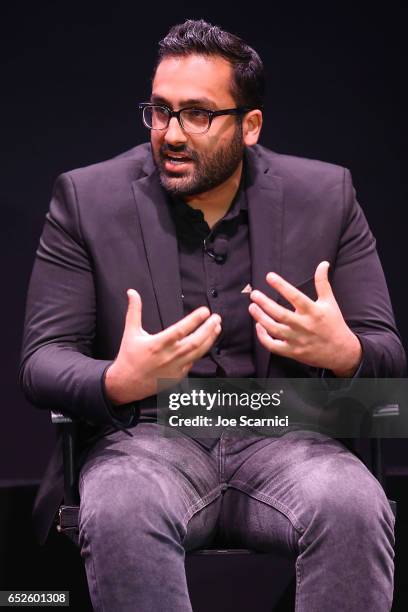 Nafees Hamid speaks onstage during the Breakthrough panel on cyberterror at the "Nat Geo Further Base Camp" At SXSW 2017 - Day 3 on March 12, 2017 in...