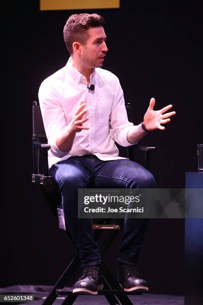 Charles Thorp speaks onstage during the Breakthrough panel on cyberterror at the "Nat Geo Further Base Camp" At SXSW 2017 - Day 3 on March 12, 2017...