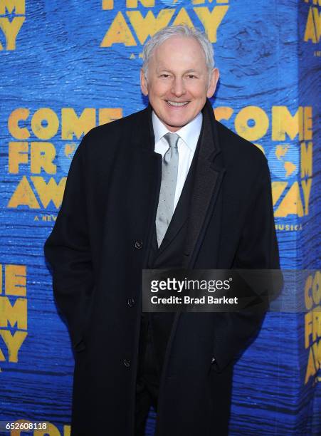 Victor Garber attends the "Come From Away" Broadway Opening Night - Arrivals & Curtain Call at Gerald Schoenfeld Theatre on March 12, 2017 in New...