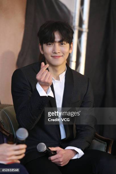 South Korean actor Ji Chang-wook attends his fan meeting on March 11, 2017 in Taipei, Taiwan of China.