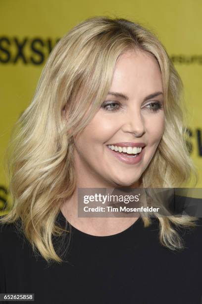 Charlize Theron attends the Film premiere of "Atomic Blonde" during the 2017 SXSW Conference And Festivals at the Paramount Theater on March 12, 2017...