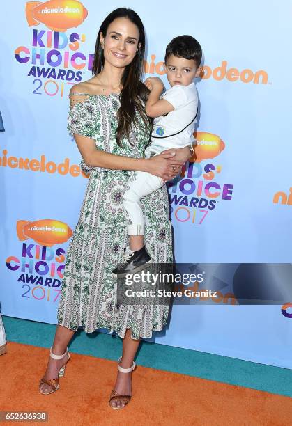 Julian Form-Brewster, Jordana Brewster arrives at the Nickelodeon's 2017 Kids' Choice Awards at USC Galen Center on March 11, 2017 in Los Angeles,...