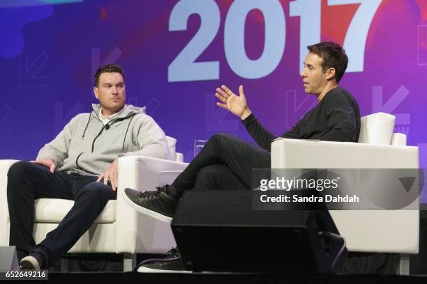 Sr. Director of Performance Nike Ryan Flaherty and founder/president Hyperice Anthony Katz speak onstage at 'How Technology Is Improving Human...