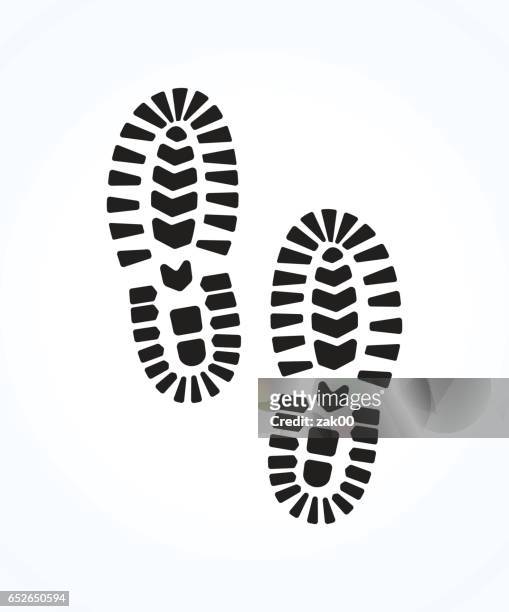 shoes print - footprint stock illustrations