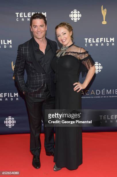 Yannick Bisson and Chantal Craig attend 2017 Canadian Screen Awards at Sony Centre For Performing Arts on March 12, 2017 in Toronto, Canada.