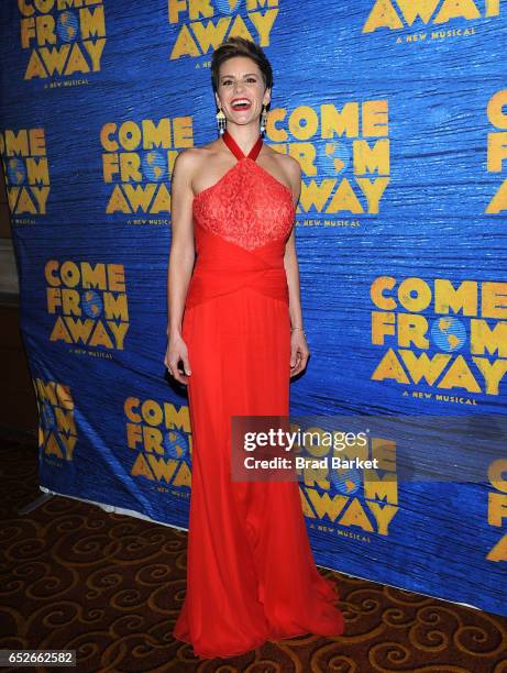 Actor Jenn Colella attends the "Come From Away" Broadway Opening Night After Party at Gotham Hall on March 12, 2017 in New York City.