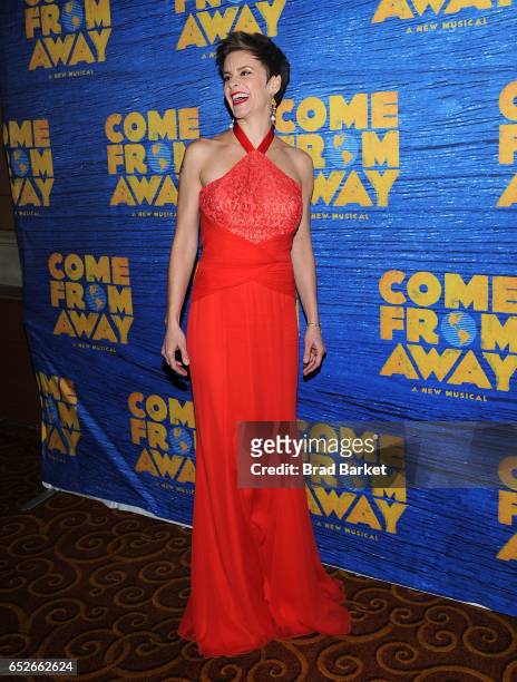 Actor Jenn Colella attends the "Come From Away" Broadway Opening Night After Party at Gotham Hall on March 12, 2017 in New York City.