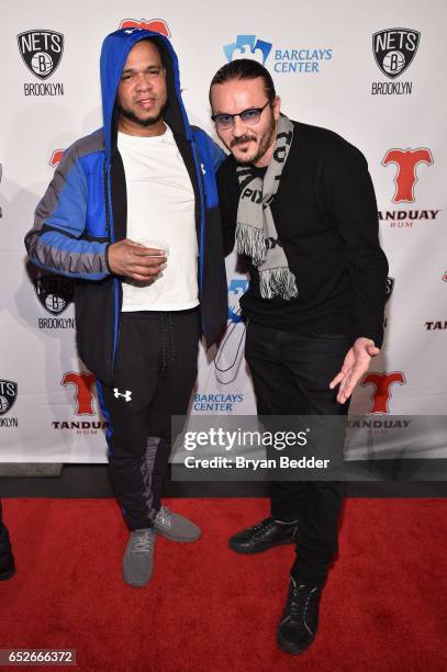 Johnny Nunez and Alberto Polo attend the Tanduay Rum partnership with Barclays Center and the Brooklyn Nets celebration on March 12, 2017 in New York...