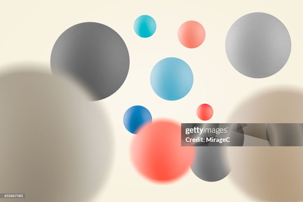 Multi-colored Balls in Mid Air