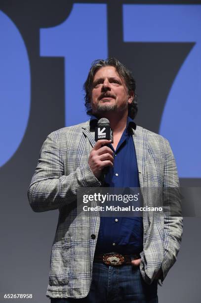 Co-Director Alex Smith takes part in a Q&A following the "Walking Out" premiere during 2017 SXSW Conference and Festivals at the ZACH Theatre on...