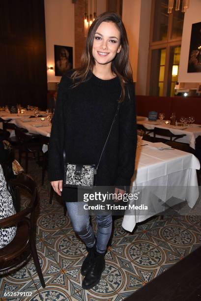 German actress Janina Uhse attends the Private Soul Foods Presents Max Mutzke at Restaurant Centolire on March 12, 2017 in Berlin, Germany.