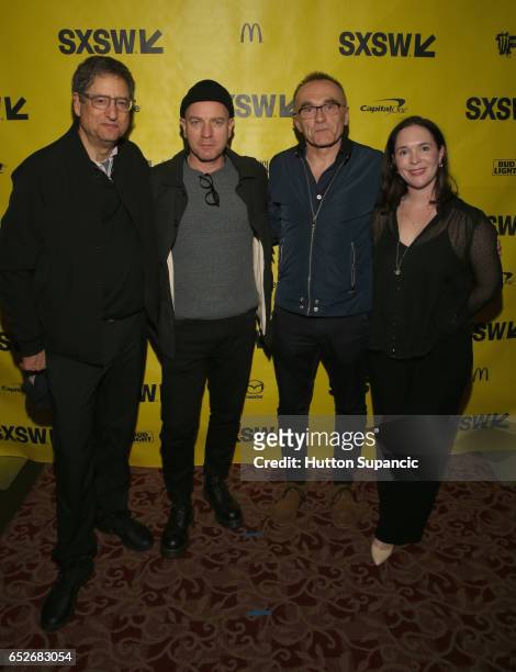 Chief Executive Officer of Sony Pictures Entertainment Thomas Rothman, actor Ewan McGregor, director Danny Boyle, and TriStar Pictures President...