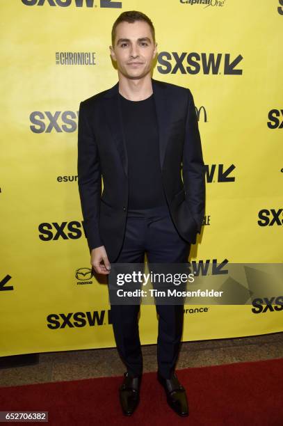 Dave Franco attends the premiere of "The Disaster Artist" during the 2017 SXSW Conference And Festivals at the Paramount Theater on March 12, 2017 in...