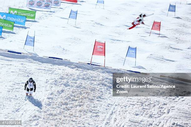 Ikuma Horishima of Japan wins the gold medal, Wilson Bradley wins the silver medal during the FIS Freestyle Ski & Snowboard World Championships Dual...