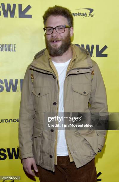 Seth Rogen attends the premiere of "The Disaster Artist" during the 2017 SXSW Conference And Festivals at the Paramount Theater on March 12, 2017 in...