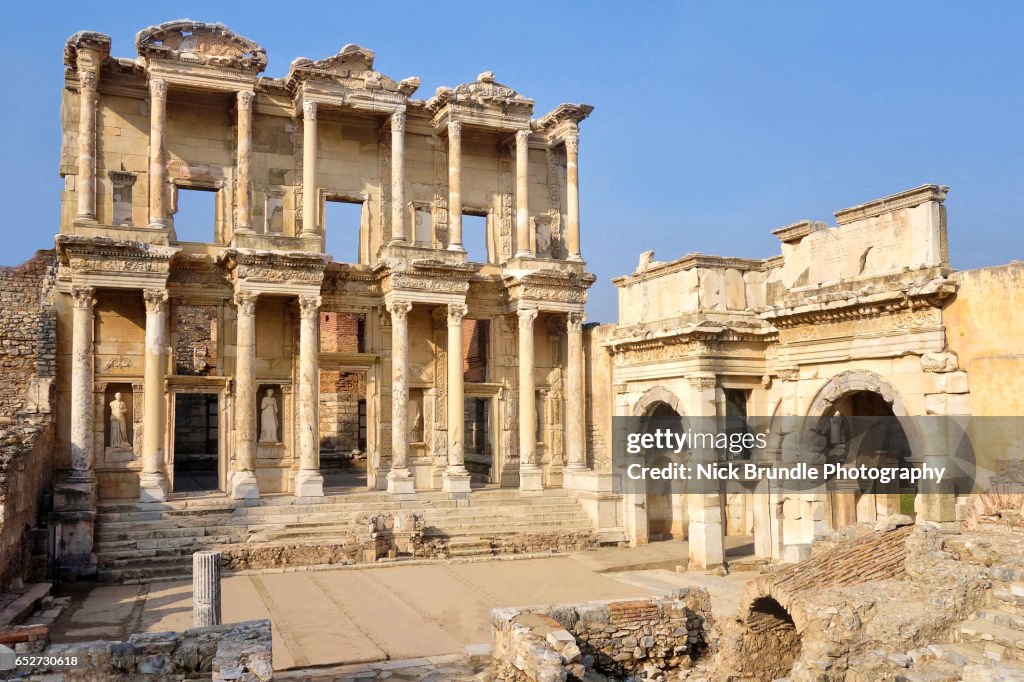 Library In Turkey Ephesus The Ancient Library Of Celsus Turkey High-Res Stock Photo ...