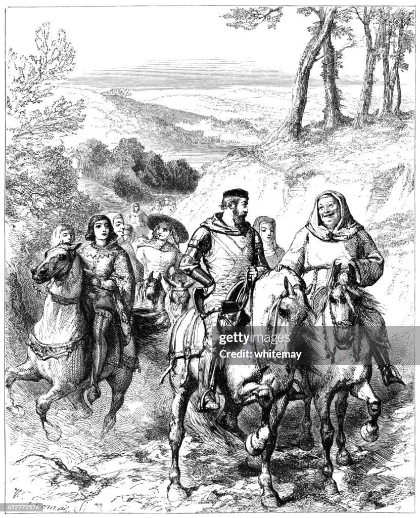 Peregrinos de camino a Canterbury