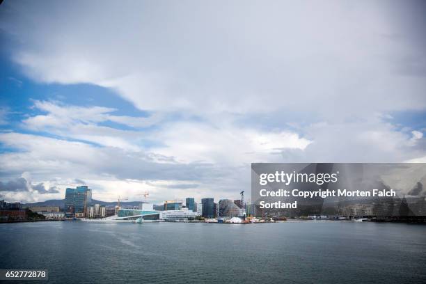 oslo skyline - norway national day 2016 stock-fotos und bilder