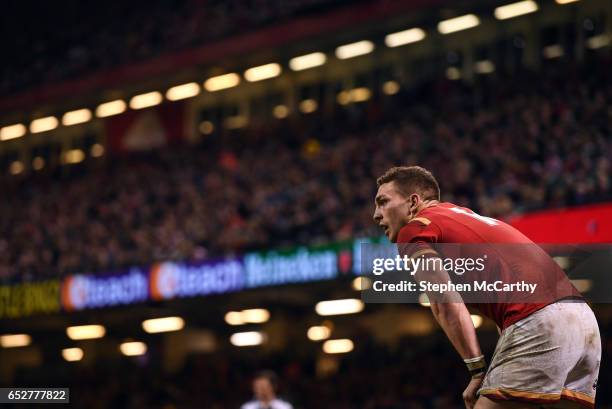 Wales , United Kingdom - 10 March 2017; George North of Wales during the RBS Six Nations Rugby Championship match between Wales and Ireland at the...