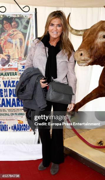 Susana Uribarri attends the traditional Spring Bullfighting performance on March 11, 2017 in Illescas, Spain.