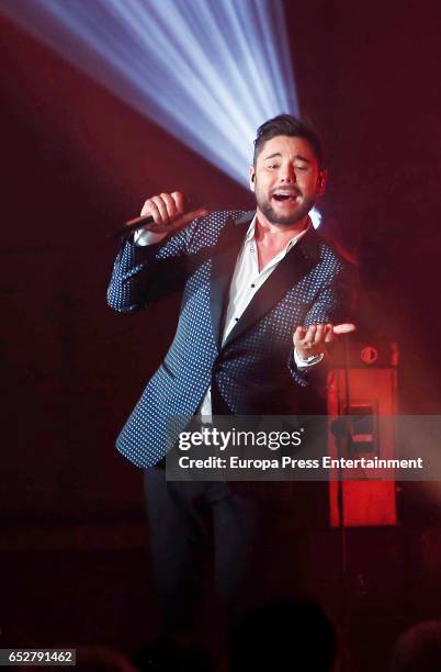 Miguel Poveda performs in concert at Gran Madrid Torrelodones on March 10, 2017 in Torrelodones, Spain.