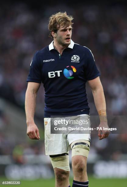 Scotland's Richie Gray during the RBS Six Nations match at Twickenham Stadium, London.