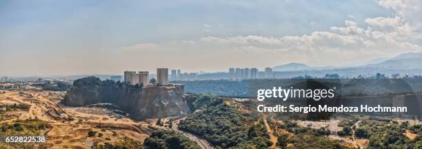 panorama of santa fe in mexico city, mexico - mexico city building stock pictures, royalty-free photos & images