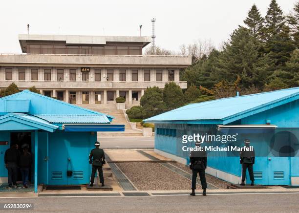at the dmz - panmunjom stock pictures, royalty-free photos & images