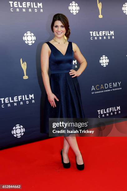 Elise Bauman attends the Academy of Canadian Cinema & Television's 2017 Canadian Screen Awards at the Sony Centre for Performing Arts on March 12,...