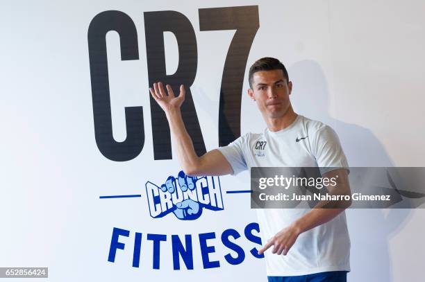 Cristiano Ronaldo presents CR7 Fitness Gyms on March 13, 2017 in Madrid, Spain.