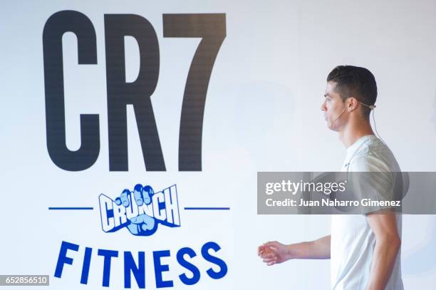 Cristiano Ronaldo presents CR7 Fitness Gyms on March 13, 2017 in Madrid, Spain.