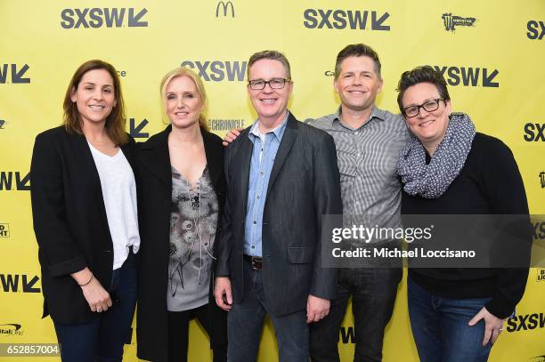 Executive Producers Carol Meiselmen, Katherine Ann McGregor and Bob Hayes, and Producers Brunson Green and Laura Ivey attend the "Walking Out"...