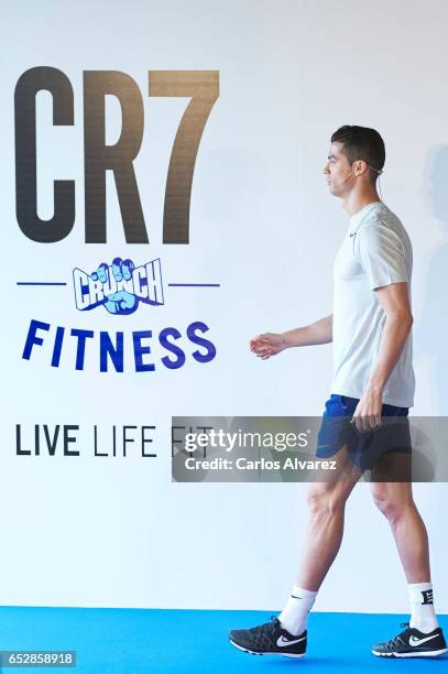 Cristiano Ronaldo of Real Madrid CF presents CR7 Fitness Gyms on March 13, 2017 in Madrid, Spain.