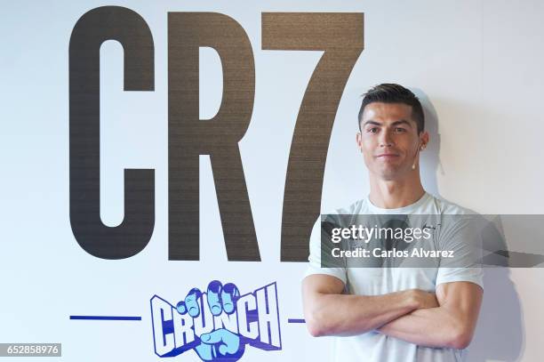 Cristiano Ronaldo of Real Madrid CF presents CR7 Fitness Gyms on March 13, 2017 in Madrid, Spain.