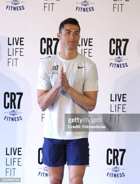 Cristiano Ronaldo presents CR7 Fitness Gyms on March 13, 2017 in Madrid, Spain.