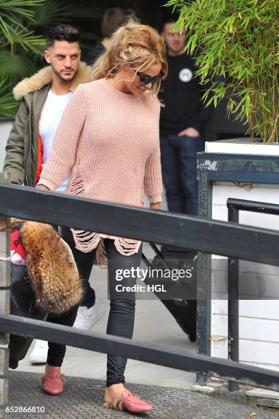 Katie Price seen leaving the ITV Studios after the Loose Women show on March 13, 2017 in London, England.