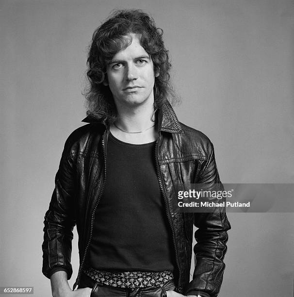 Bassist Jim Lea, of British rock group Slade, 1981.