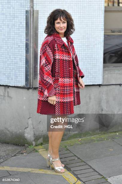 Actress Sian Reeves seen at the ITV Loose Women studios on March 13, 2017 in London, England.