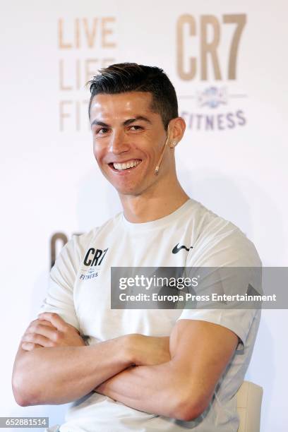 Cristiano Ronaldo presents CR7 Fitness Gyms on March 13, 2017 in Madrid, Spain.