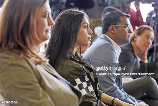 Cristiano Ronaldo's girlfriend Georgina Rodriguez attends the presentation of CR7 Fitness Gyms on March 13, 2017 in Madrid, Spain.