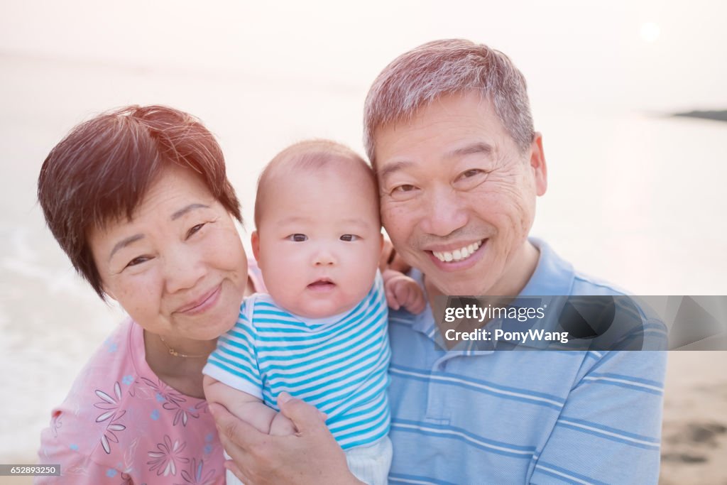 Grandparents with their grandson