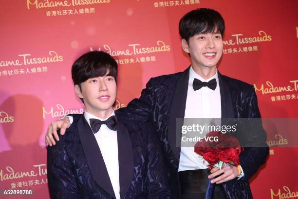 South Korean actor Park Hae-Jin attends his wax figure unveiling ceremony at Madame Tussauds on March 13, 2017 in Hong Kong, Hong Kong.