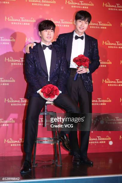 South Korean actor Park Hae-Jin attends his wax figure unveiling ceremony at Madame Tussauds on March 13, 2017 in Hong Kong, Hong Kong.