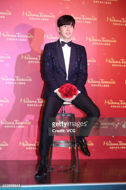 South Korean actor Park Hae-Jin attends his wax figure unveiling ceremony at Madame Tussauds on March 13, 2017 in Hong Kong, Hong Kong.
