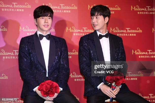 South Korean actor Park Hae-Jin attends his wax figure unveiling ceremony at Madame Tussauds on March 13, 2017 in Hong Kong, Hong Kong.