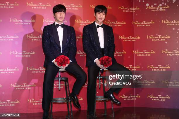 South Korean actor Park Hae-Jin attends his wax figure unveiling ceremony at Madame Tussauds on March 13, 2017 in Hong Kong, Hong Kong.