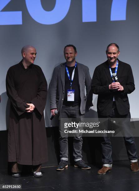 Film subject Phap Linh and Co-Directors Marc Francis and Max Pugh take part in a Q&A following the "Walk With Me" premiere during 2017 SXSW...